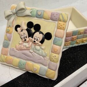 Disney Pastel baby Mickey Minnie Trinket Box